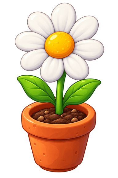 Planted daisy